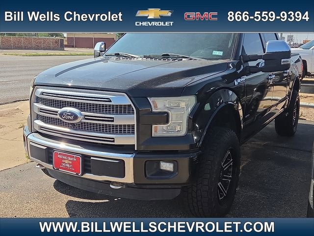 2015 Ford F-150 XLT in Black — front three-quarter view