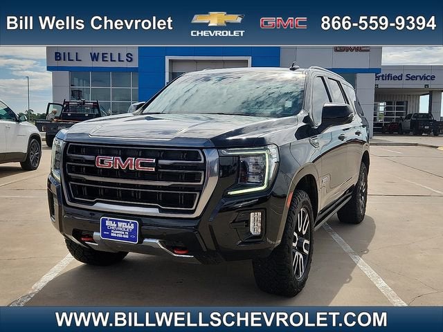 2024 GMC Yukon AT4 in Onyx Black — front three-quarter view