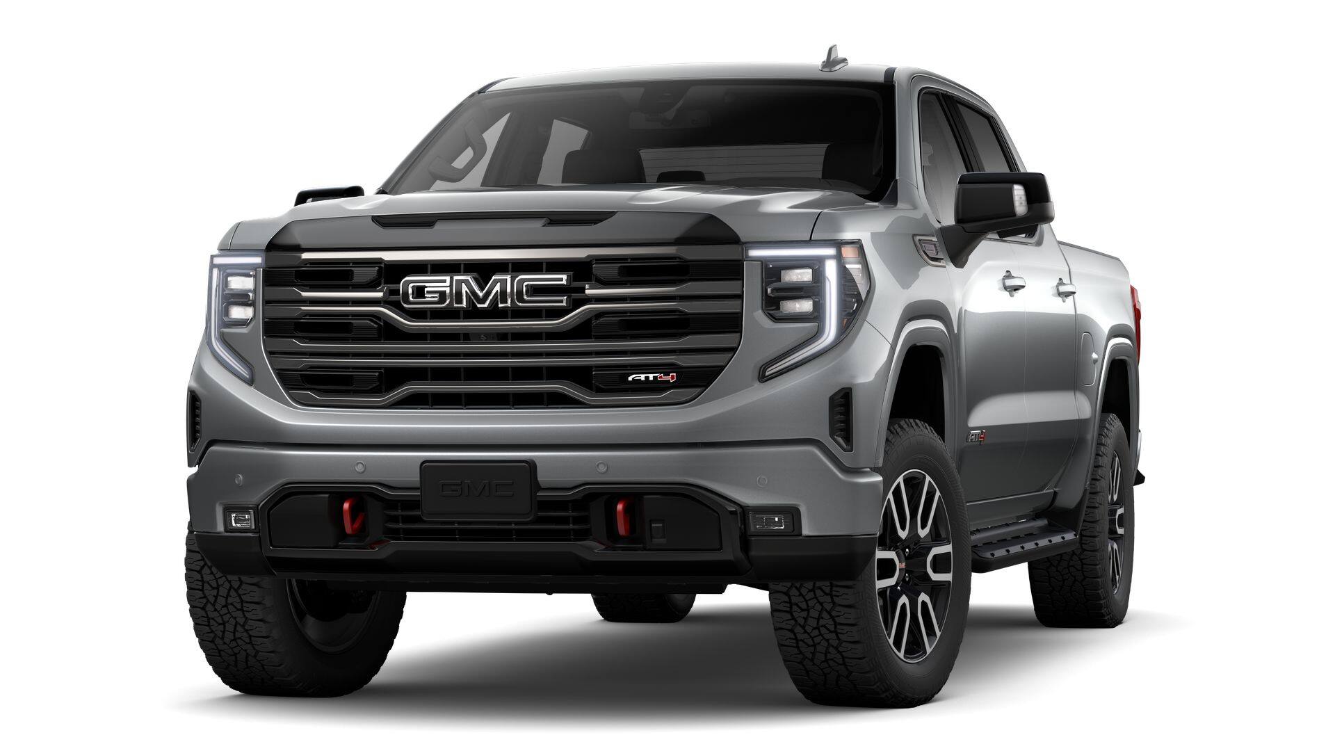 2026 GMC Sierra 1500 AT4 in Sterling Metallic — front three-quarter view