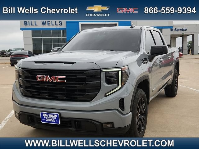 2024 GMC Sierra 1500 Elevation in Thunderstorm Gray — front three-quarter view
